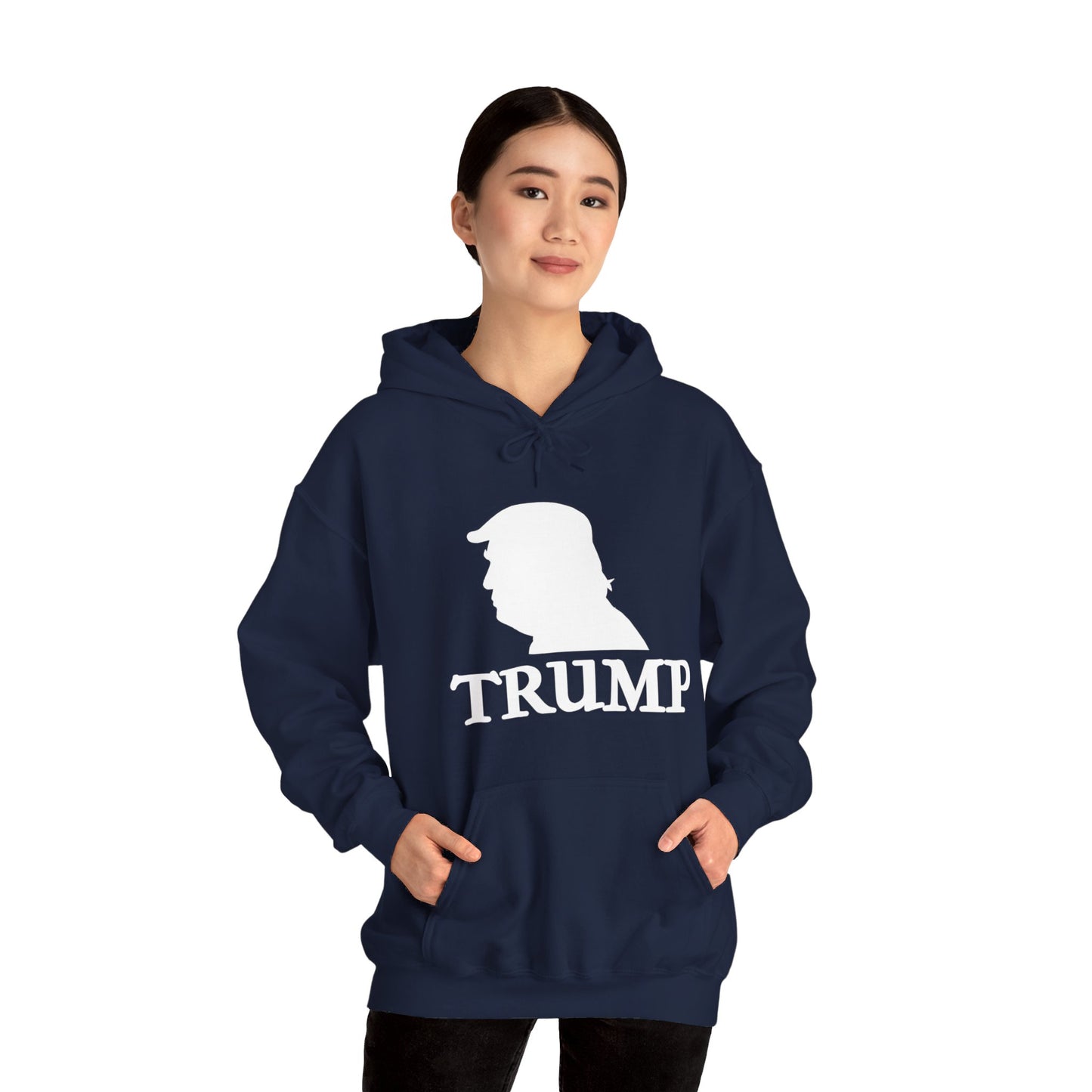 Trump Logo Unisex Heavy Blend™ Hooded Sweatshirt (with text)