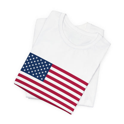 USA Flag Jersey Short Sleeve Tee