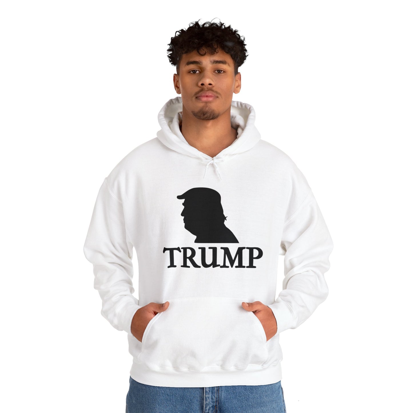 Trump Logo Unisex Heavy Blend™ Hooded Sweatshirt (with text)