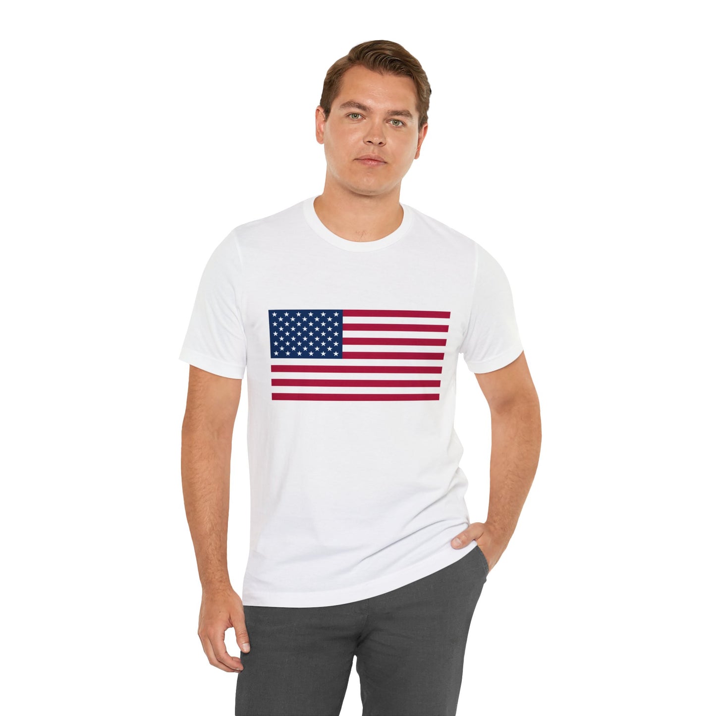 USA Flag Jersey Short Sleeve Tee