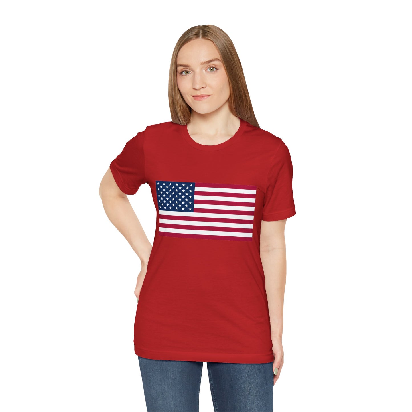 USA Flag Jersey Short Sleeve Tee