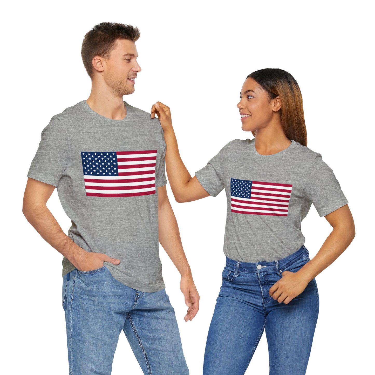 USA Flag Jersey Short Sleeve Tee