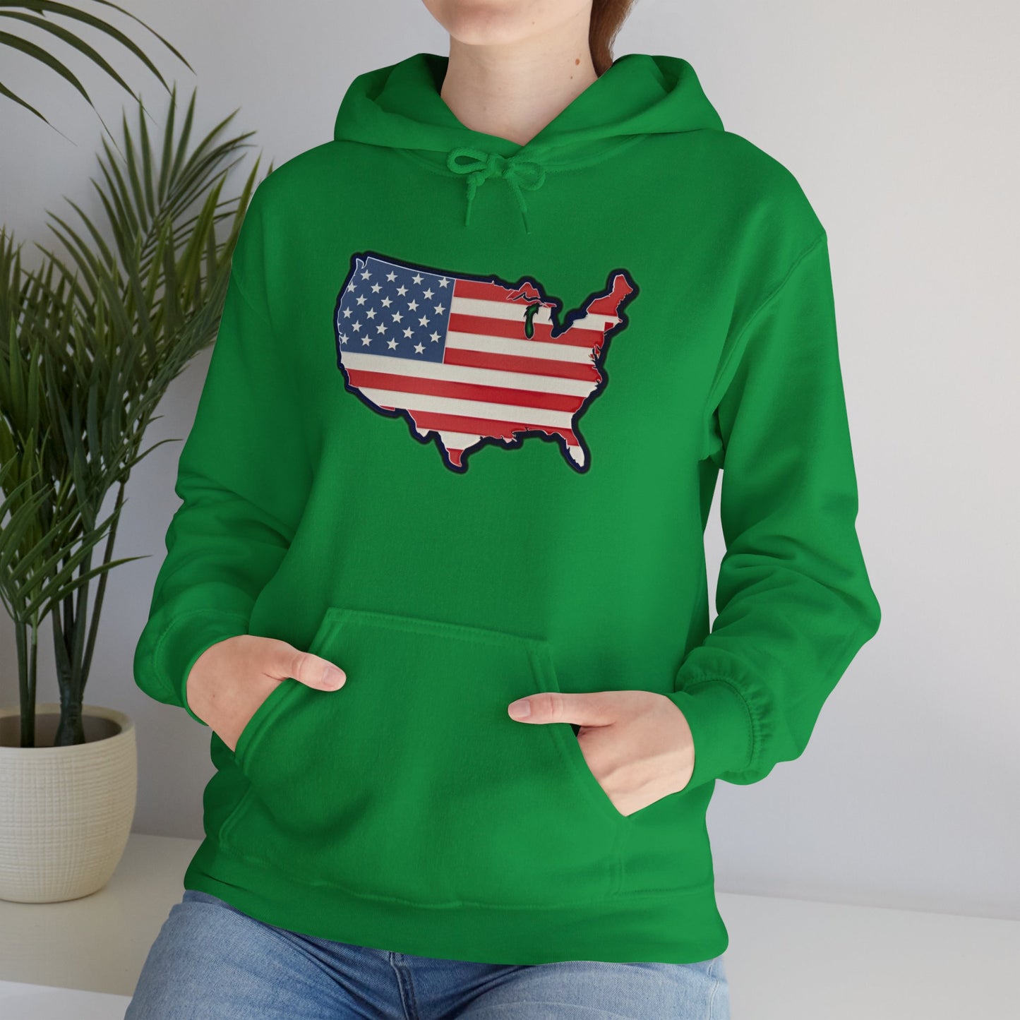 United States Unisex Heavy Blend™ Hooded Sweatshirt (with text)