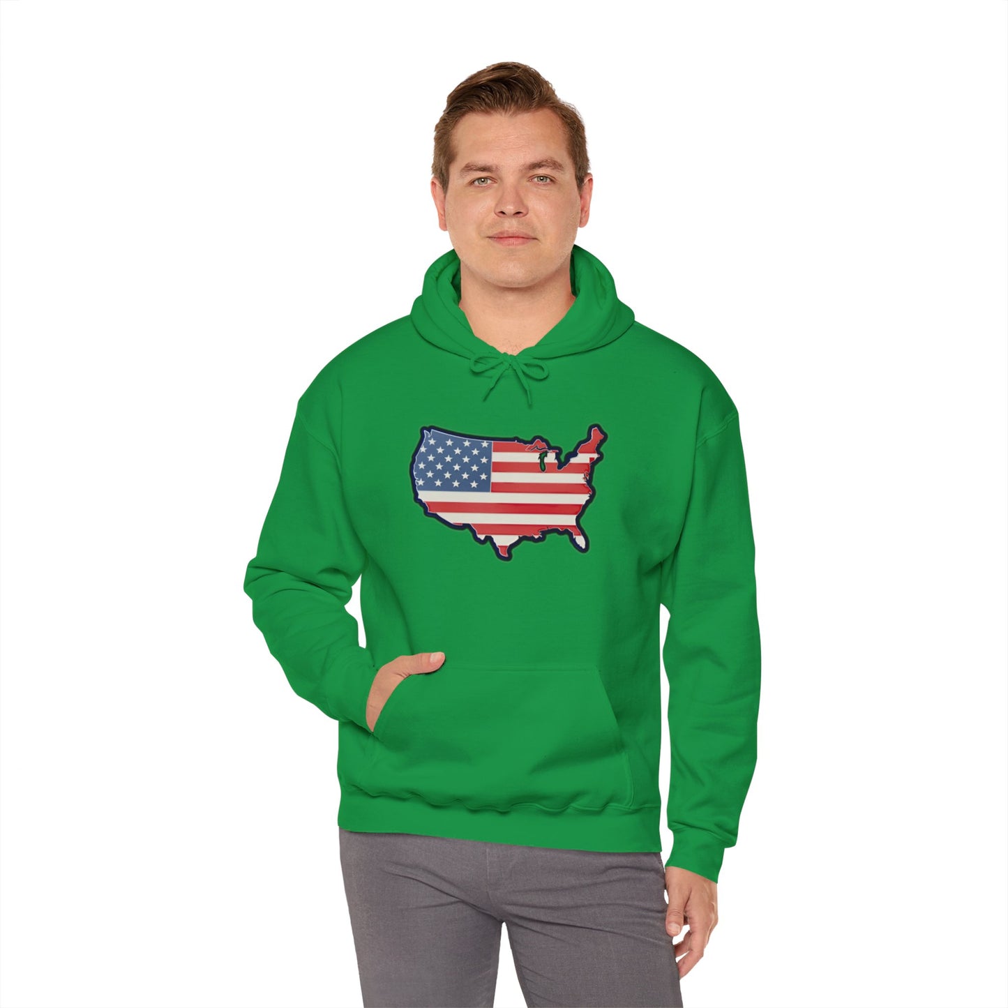 United States Unisex Heavy Blend™ Hooded Sweatshirt (with text)