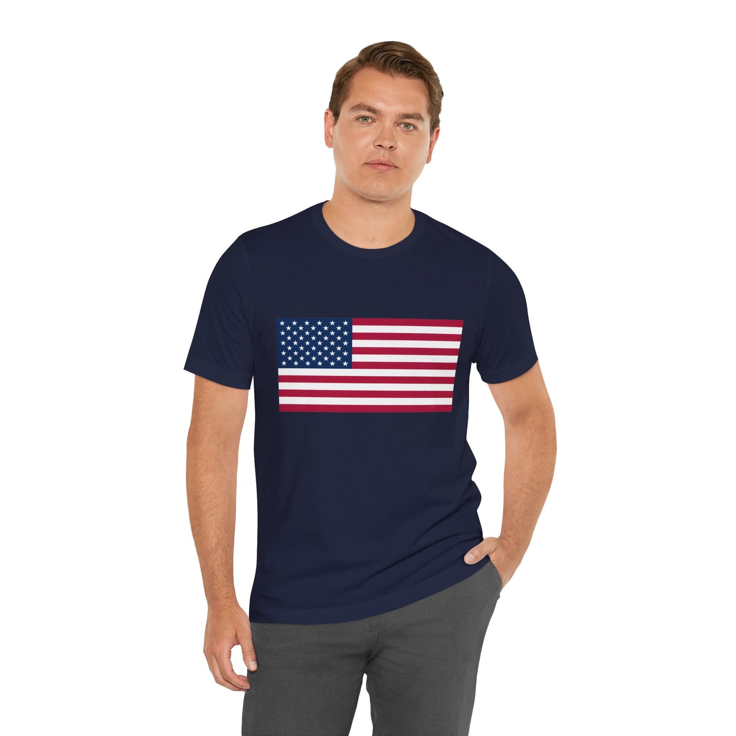 USA Flag Jersey Short Sleeve Tee