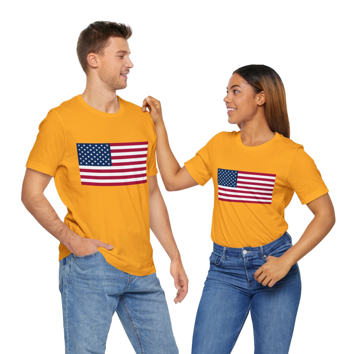 USA Flag Jersey Short Sleeve Tee