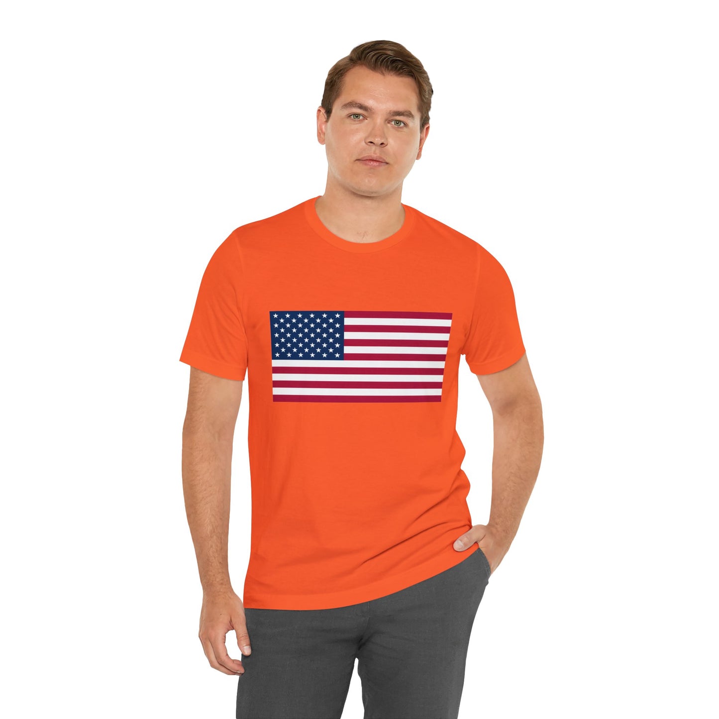 USA Flag Jersey Short Sleeve Tee