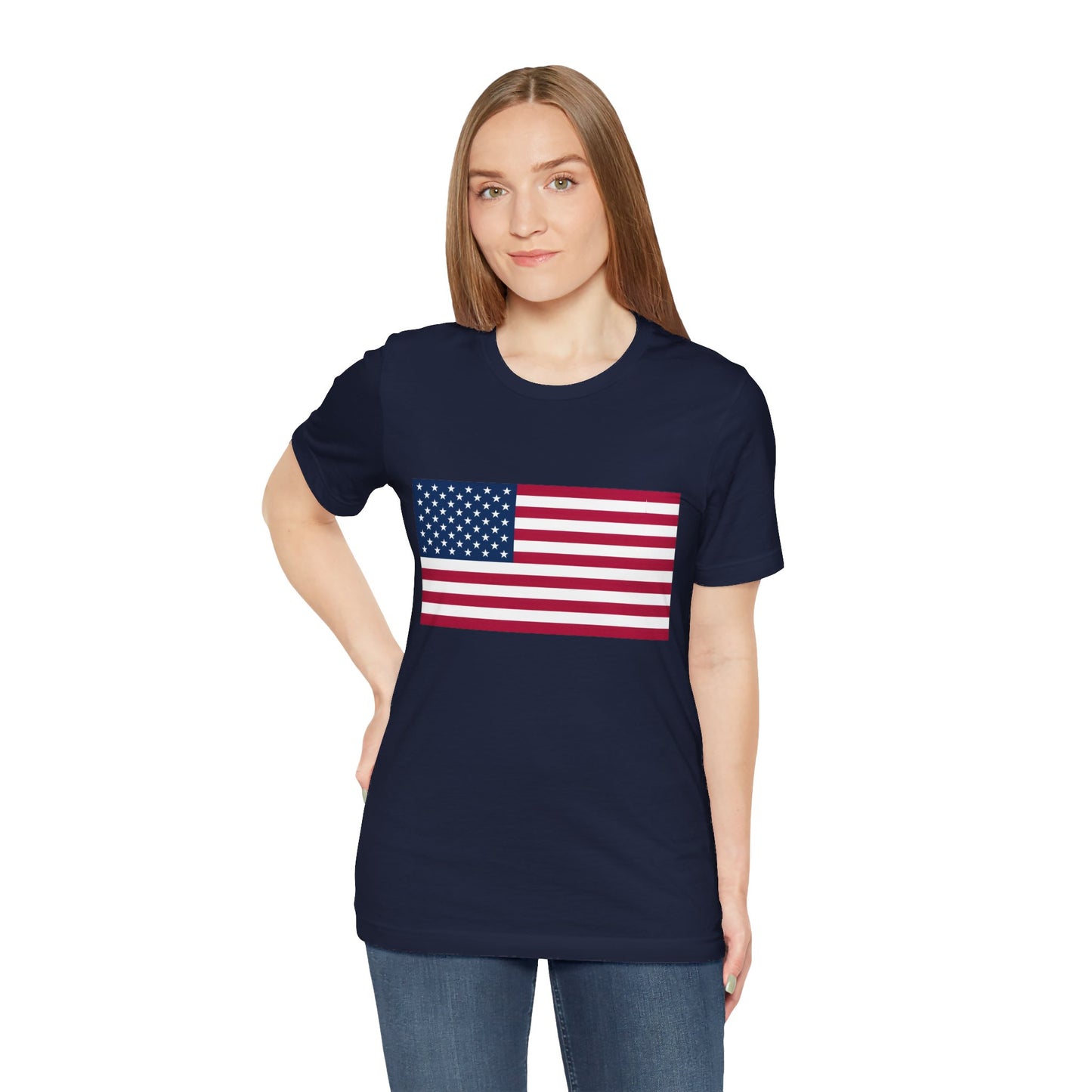 USA Flag Jersey Short Sleeve Tee