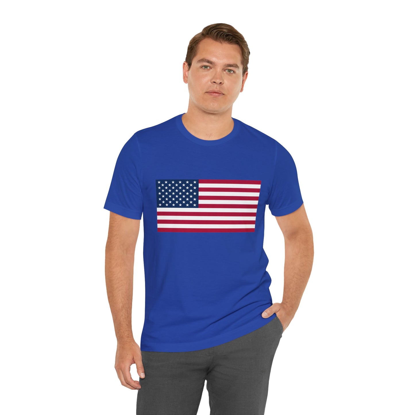 USA Flag Jersey Short Sleeve Tee