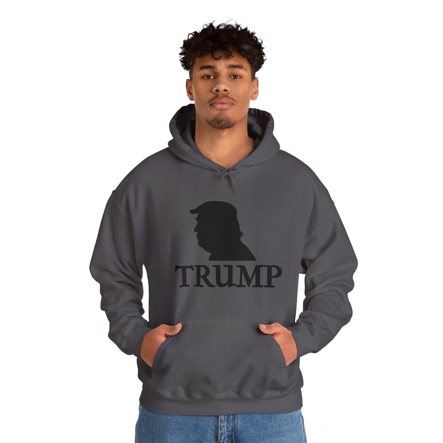 Trump Logo Unisex Heavy Blend™ Hooded Sweatshirt (with text)