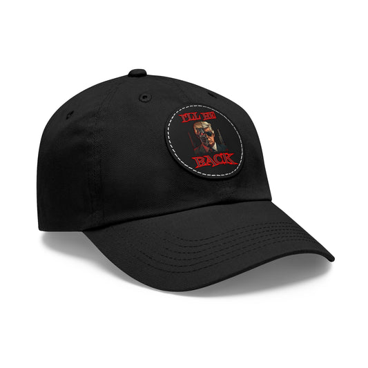 Trump-inator Hat with Leather Patch (Round)