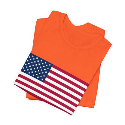 USA Flag Jersey Short Sleeve Tee