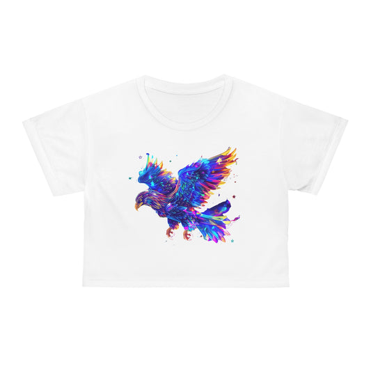 Women's Neon Eagle Crop Tee (AOP)