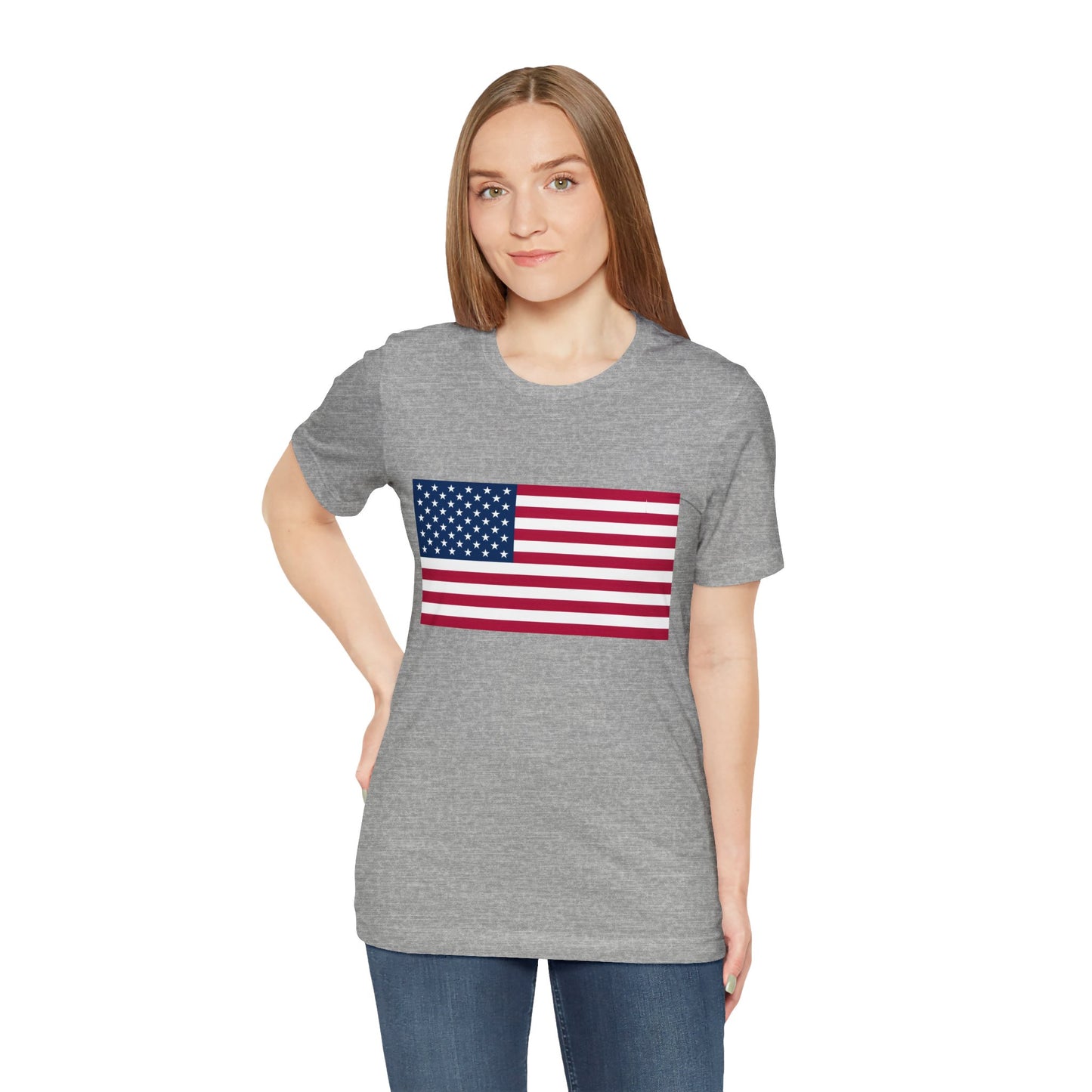 USA Flag Jersey Short Sleeve Tee