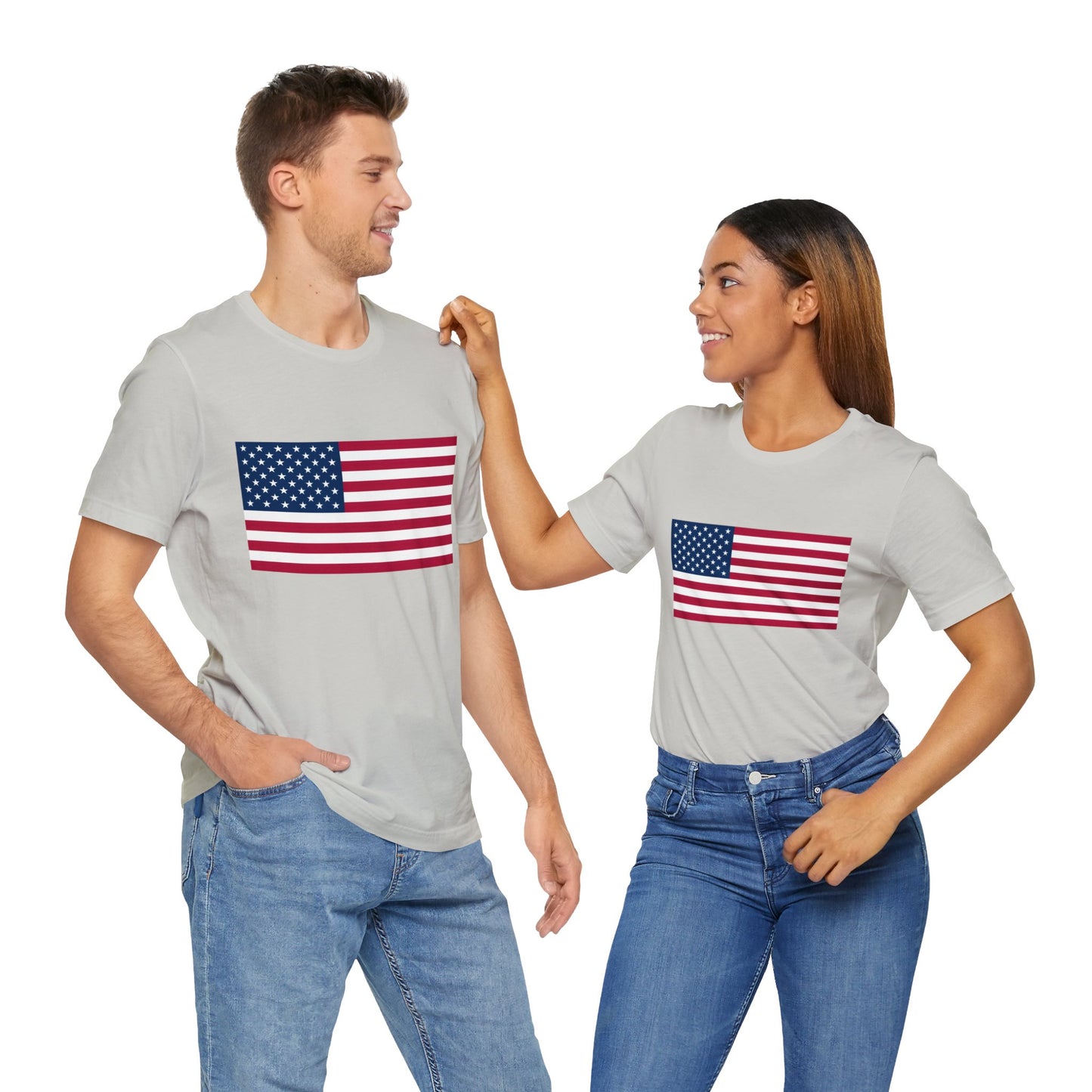 USA Flag Jersey Short Sleeve Tee