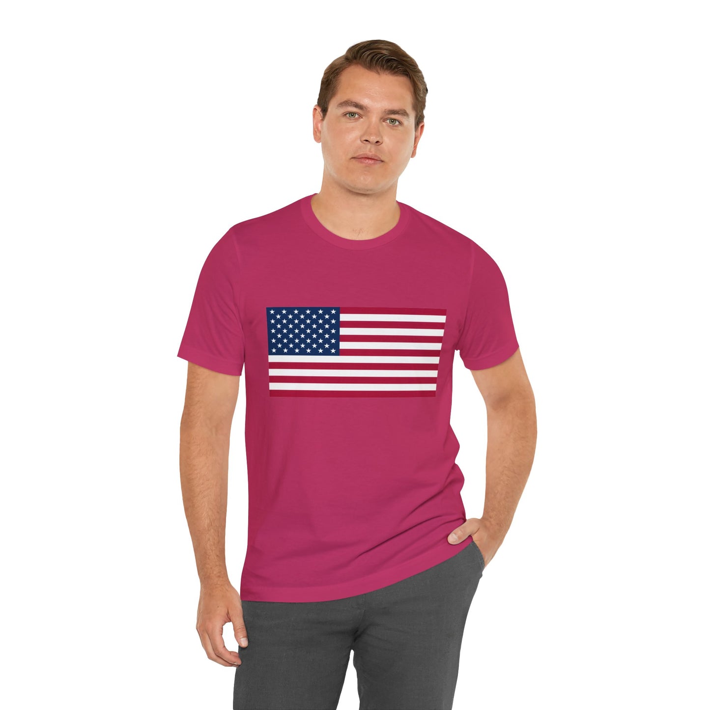 USA Flag Jersey Short Sleeve Tee