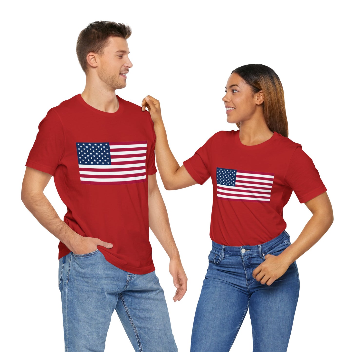 USA Flag Jersey Short Sleeve Tee