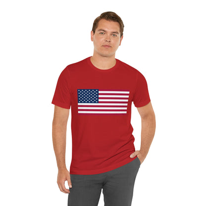 USA Flag Jersey Short Sleeve Tee