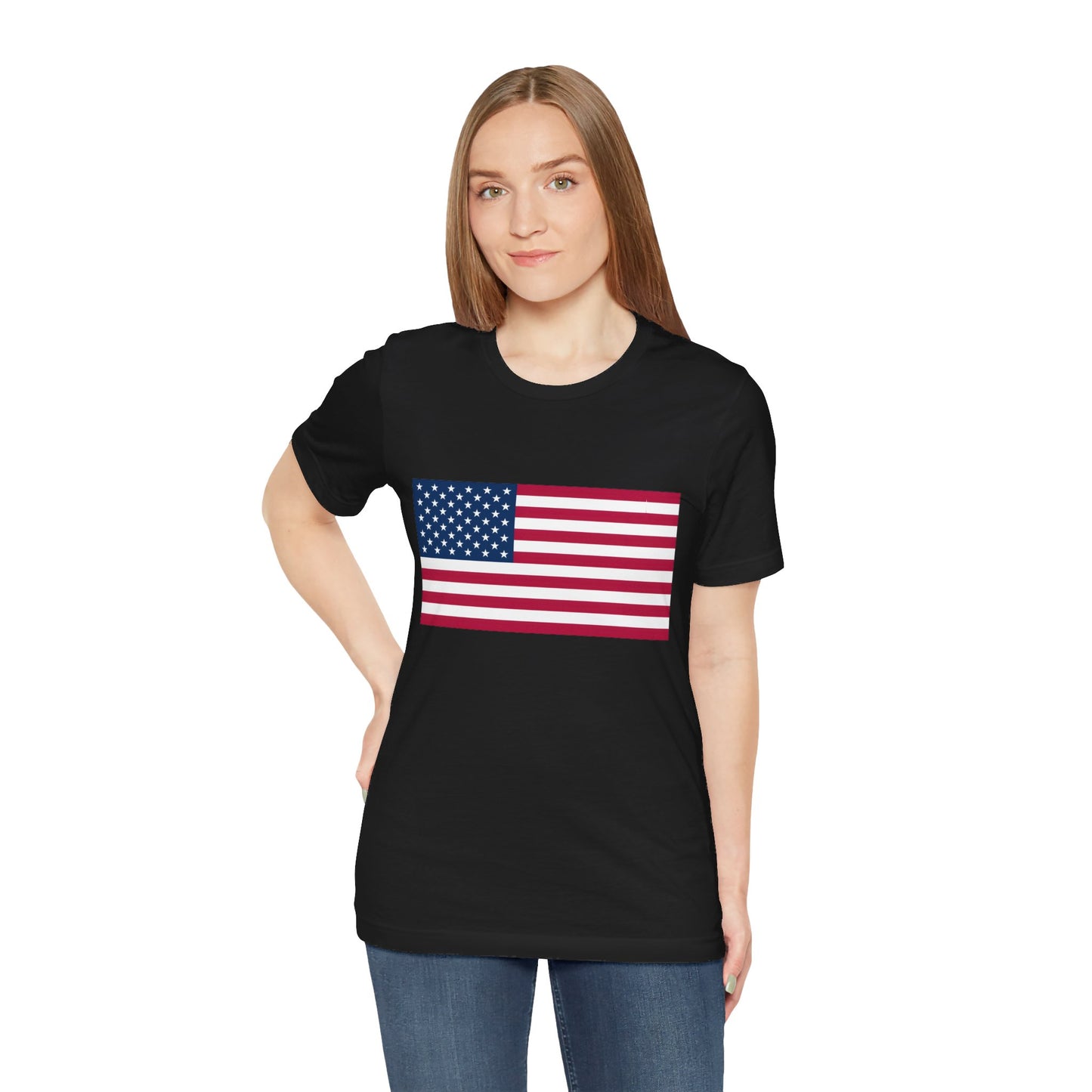 USA Flag Jersey Short Sleeve Tee