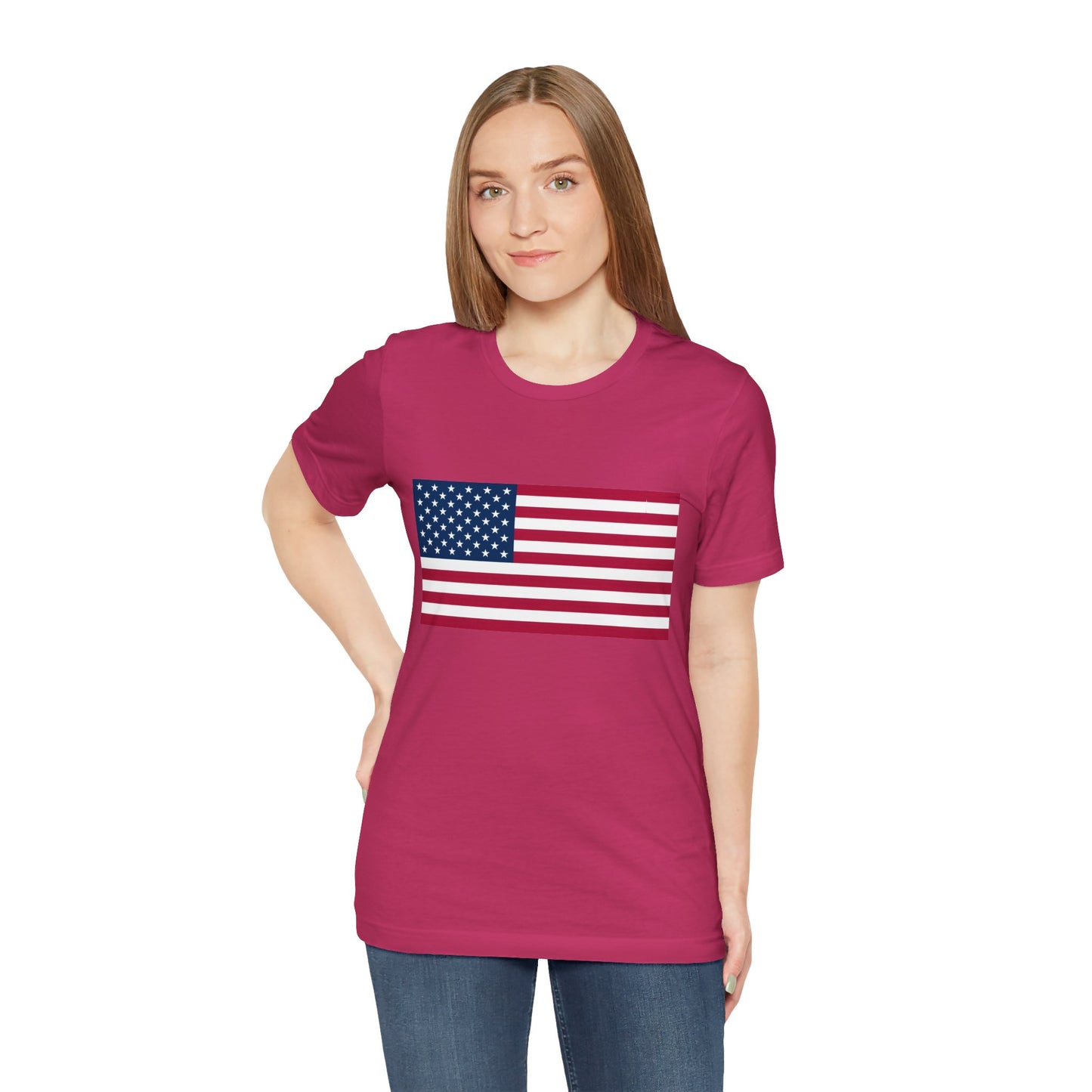 USA Flag Jersey Short Sleeve Tee